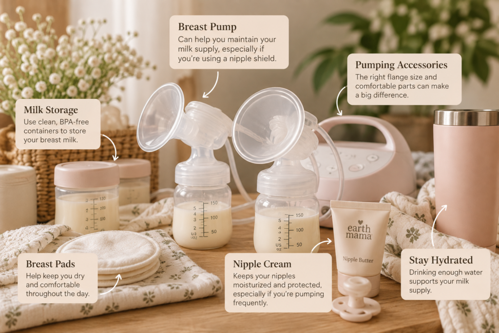 Pumping with inverted nipples and breastfeeding essentials